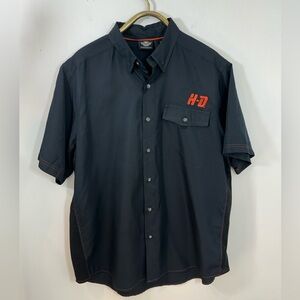 Harley-Davidson Black Casual Button Down Shirt